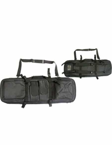 FODERO TATTICO PORTA M4 AR15 CON TASCHE PORTA OTTICA E BIPIEDE POLICE SHORT