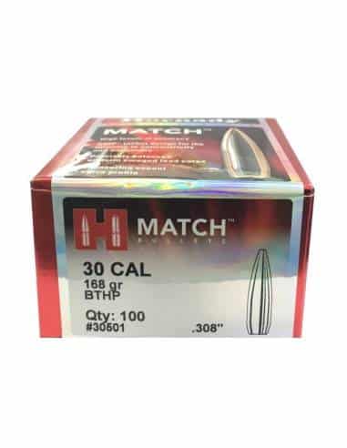 Palle Hornady Match BTHP cal 30 gr 168 codice 30501