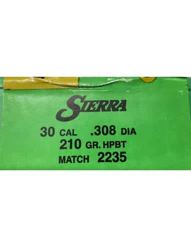 SIERRA Palle MATCHKING 30 CALIBRO 308 210gr HPBT MATCH 2235