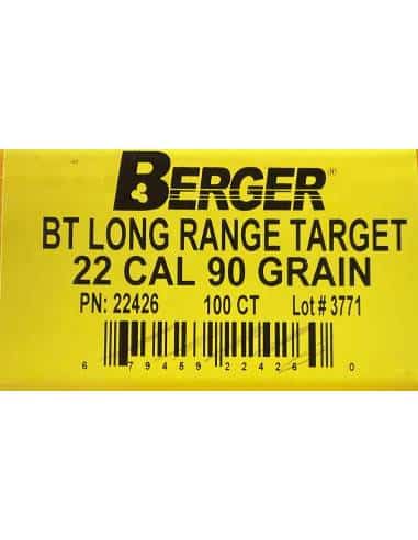 Berger Bullets 22 CAL 90 GR BT LONG RANGE Target Codice 22426
