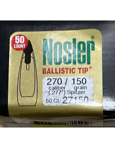 Palle Nosler Ballistic Tip calibro 270 peso 150 grani