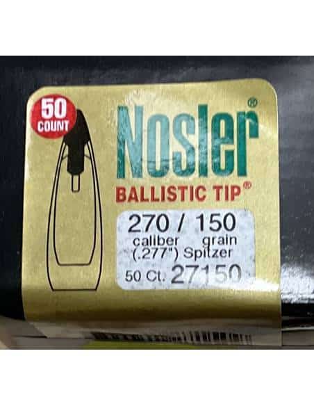 Palle Nosler Ballistic Tip calibro 270 peso 150 grani