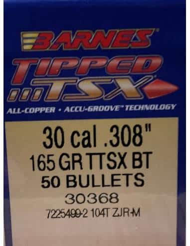 BARNES PALLE TTSX BT CAL 30 MM GR 165 30368