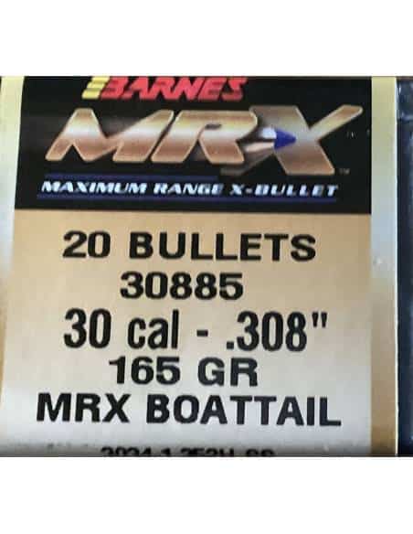 PALLE BARNES MRX CAL.30 308 165 GR MRX 30885
