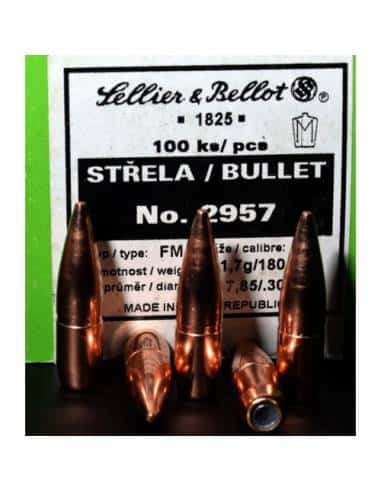 SELLIER&BELLOT 2957 Palle FMJ Cal.30.308'' 180grs Conf. da 100 palle