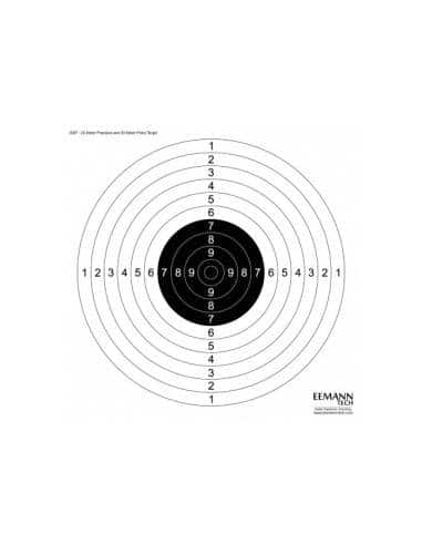 Eemann Tech - Bersagli per pistola a 25 e 50 metri - 100 pezzi