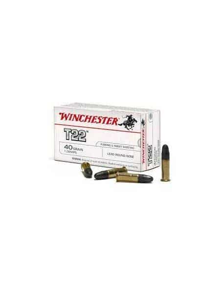 CARTUCCE COLPI CALIBRO 22 LR WINCHESTER T22 40 GRANI confezione 50 Pz.