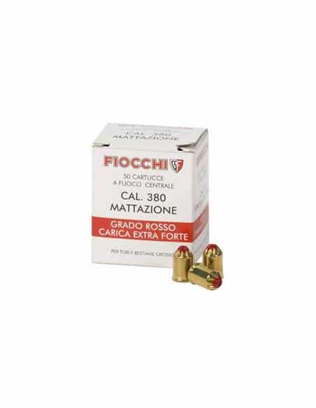 Cartucce Fiocchi 380 Mattazione Cartucce da mattazione Fiocchi calibro 380  9x17 grado rosso extra forte confezione 50 pz.