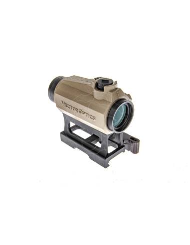 TAC VECTOR OPTICS  "MAVERICK" RED DOT 3 MOA COPERTURA GOMMATA FDE DESERT CON BASE PICATINNY QR (SCRD-39P)