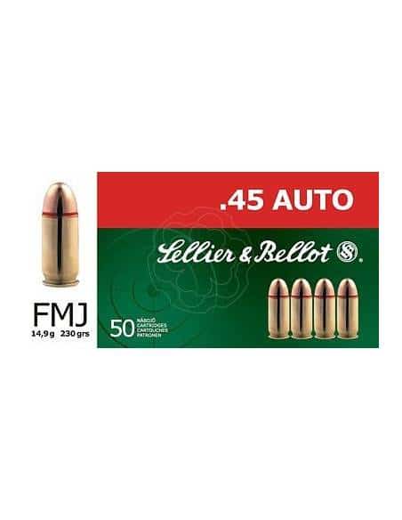 SELLIER & BELLOT MUNIZIONI CAL.45 ACP FMJ 230 GRS (CONF.50 PZ) V311252