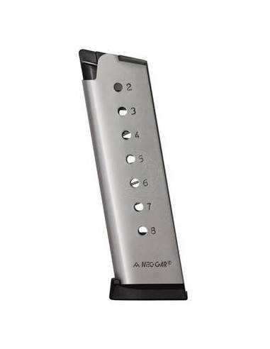 MEC-GAR CARICATORE COLT 1911CAL. 45 ACP DA 8 COLPI NICKEL PAD IN POLIMERO CON POGGIADITO (MGCG4508NPF) CR001311