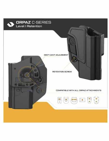 FONDINA TATTICA POLIMERO CON GANCIO BRAGA  C-SERIES PER PISTOLA SIG SAUER P320 RITENZIONE LIVELLO I - ORPAZ SSP32