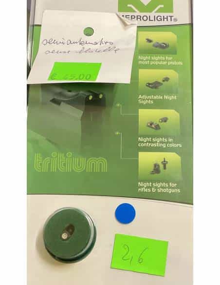 MEPROLIGHT  MIRINO AL TRIZIO ILLUMINATO PER PISTOLE CARABINE REVOLVER E FUCILI FILETTO 2.6mm