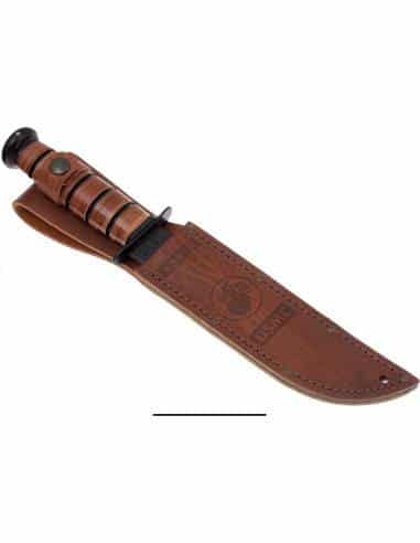 COLTELLO KA-BAR USMC 1217  pelle, fodero in pelle