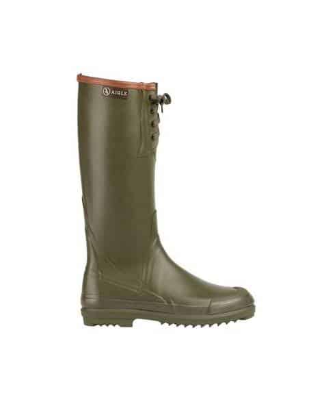 STIVALE AIGLE COLORE VERDE CON LACCI PER PESCA CACCIA TEMPO LIBERO MODELLO NEMROD KAKI NUMERO 43