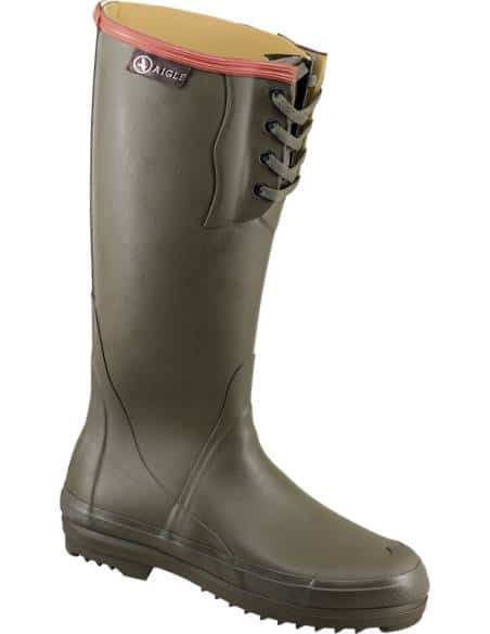 STIVALE AIGLE COLORE VERDE CON LACCI PER PESCA CACCIA TEMPO LIBERO MODELLO NEMROD KAKI NUMERO 43
