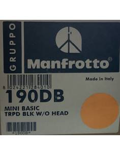 TRIPIEDE PER OTTICHE MACCHINE FOTOGRAFICHE MANFROTTO 190 DB MINI BASIC TRPD BLK W /O HEAD 2