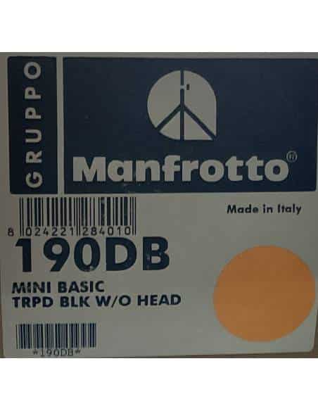 TRIPIEDE PER OTTICHE MACCHINE FOTOGRAFICHE MANFROTTO 190 DB MINI BASIC TRPD BLK W /O HEAD