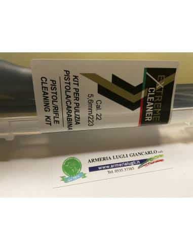 Kit pulizia Armeria Lugli carabina CalIbro  5,6 mm Calibro 223 EXTREME CLEANER  3 scovolini e asta bacchetta smontabile
