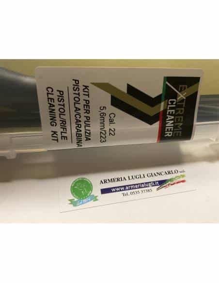 Kit pulizia Armeria Lugli carabina CalIbro  5,6 mm Calibro 223 EXTREME CLEANER  3 scovolini e asta bacchetta smontabile