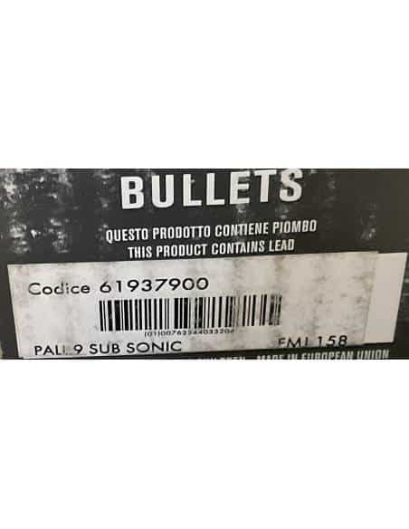 Palle Fiocchi da Pistola calibro 9 Sub sonic gr 158 FMJ 250 pezzi 61937900