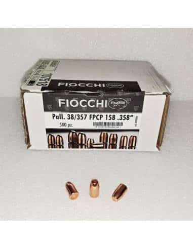 Palle ogive ramate Fiocchi numero 500 pezzi calibro 38 sp  357 magnum  FPCP 158 GRS