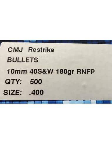 Palle Frontier CMJ Restrike calibro 10 mm 40 s&w 180 granì RNFP 500pezzi
