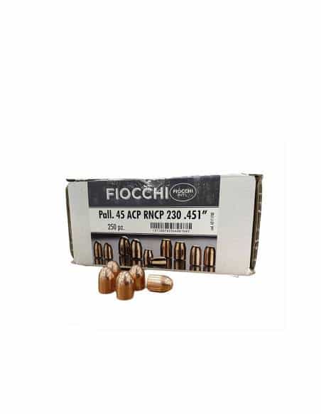Palle Ogive Fiocchi calibro 45 auto acp RNCP 230 451” 250 pezzi FIOCCHI PALLE Calibro 45 ACP RNCP RAMATE 230grs .451