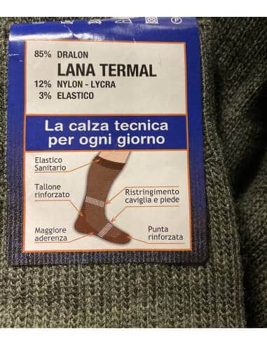 Calze in lana termal tecnica per ogni giorno Tg.11-12