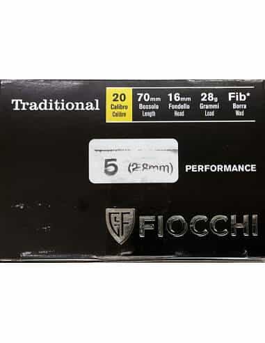 Cartucce Fiocchi calibro 20 traditional piombo 5 6