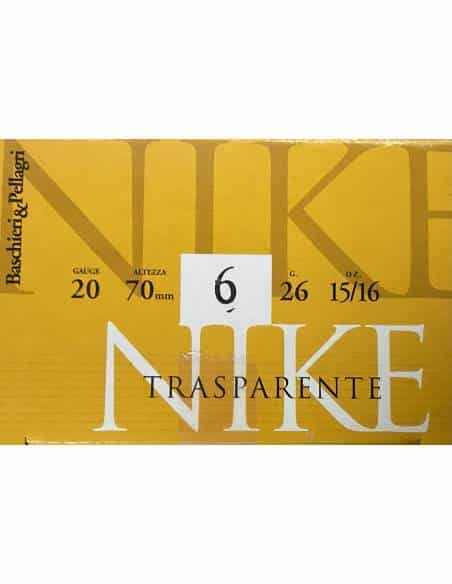 Cartucce calibro 20 Baschieri&Pellagri modello Nike trasparente 26 gr piombo 6 5
