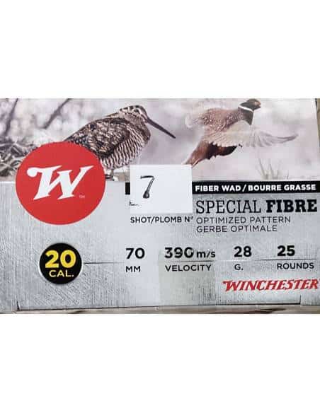 Cartucce calibro 20. Winchester special fibre 28 grammi piombo 7
