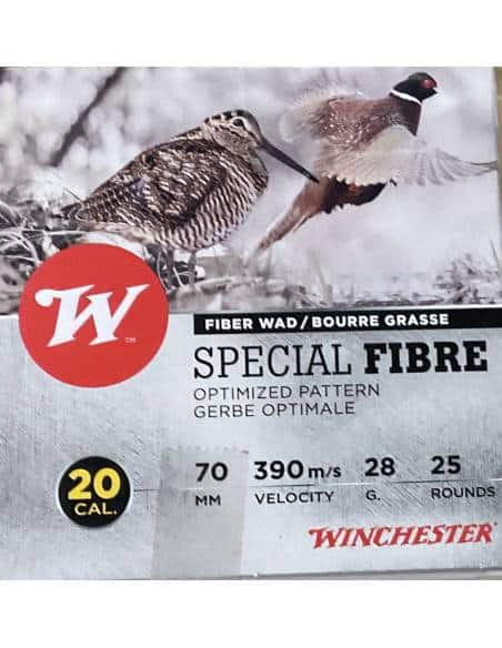 Cartucce calibro 20. Winchester special fibre 28 grammi piombo 7