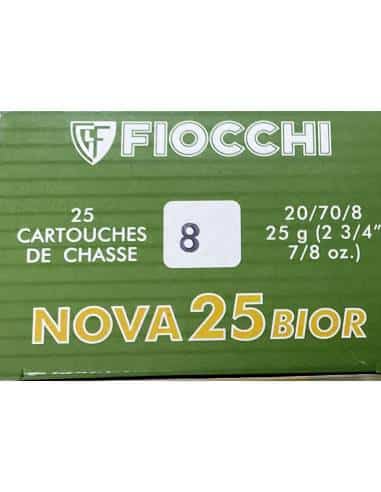 Cartucce calibro 20 Fiocchi nuova 25 bior piombo 8