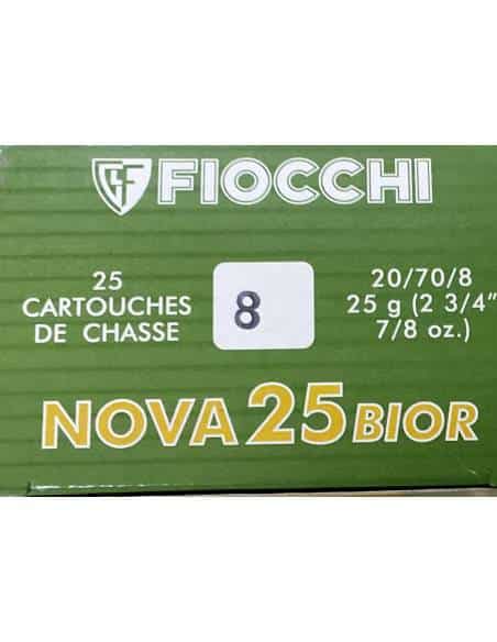 Cartucce calibro 20 Fiocchi nuova 25 bior piombo 8