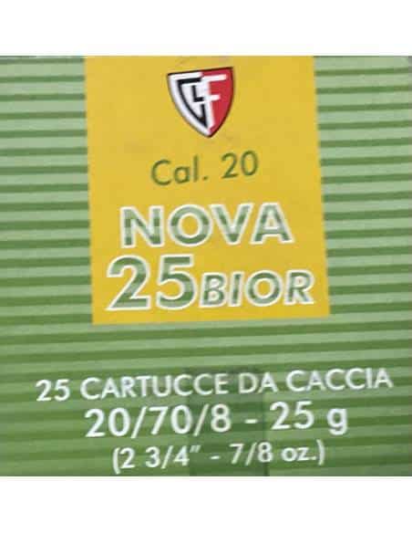 Cartucce calibro 20 Fiocchi nuova 25 bior piombo 8