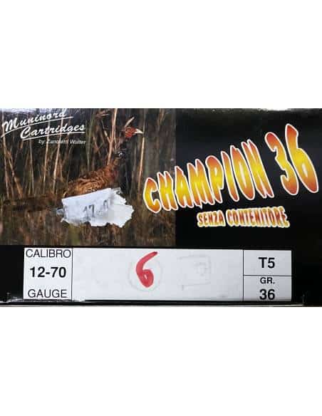 Cartucce calibro 12 Zanoletti Champion 36 grammi piombo 6