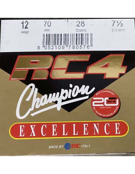 Cartucce RC 4 Champion 28 grammi piombo 7 1/2 CALIBRO 12