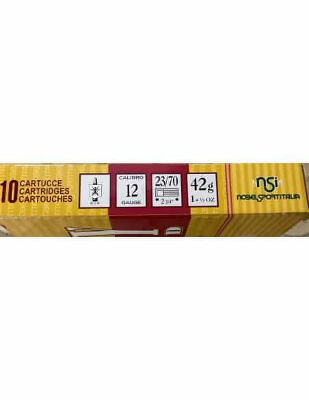 Cartucce Nobel sport calibro 12 nsi heavy load 42 grammi piombo 6