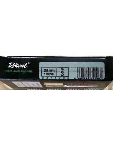 Cartucce in acciaio Rottweil Munizioni Colpi calibro 12 steel game magnum 36 grammi piombo 3 4