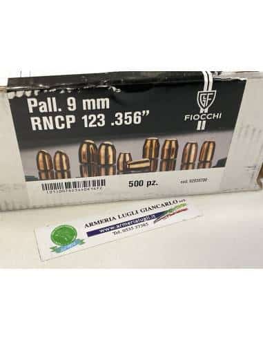 Palle Ogive fiocchi rncp 123 .356 calibro 9mm numero 500 palle