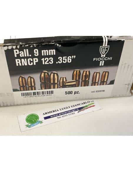 Palle Ogive fiocchi rncp 123 .356 calibro 9mm numero 500 palle