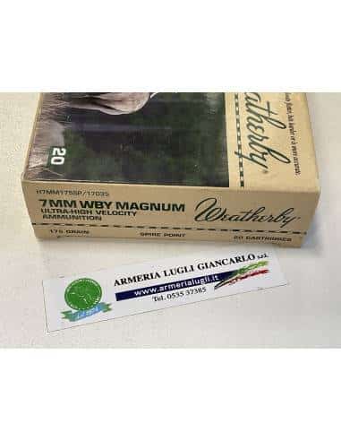 Cartucce weatherby calibro 7 mm wby magnum 175 grani