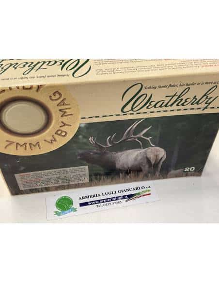 Cartucce weatherby calibro 7 mm wby magnum 175 grani