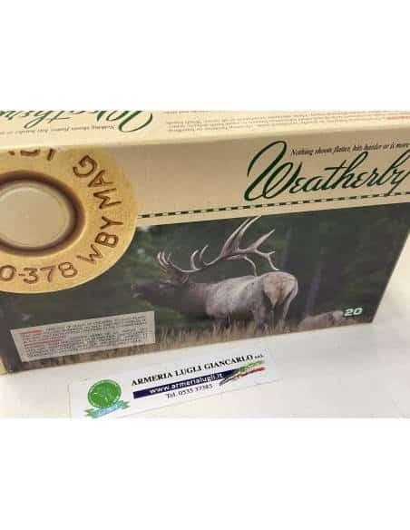 Cartucce weatherby calibro 30-378 wby 165 grani