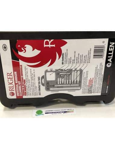 Kit pulizia ruger per armi corte calibro 357m 9x21 9x19 38 380 10 mm 40 45cp 44mag.