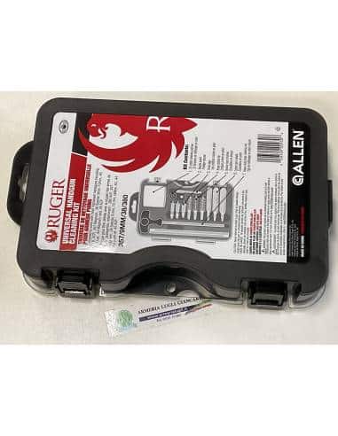 Kit pulizia ruger per armi corte calibro 357m 9x21 9x19 38 380 10 mm 40 45cp 44mag.