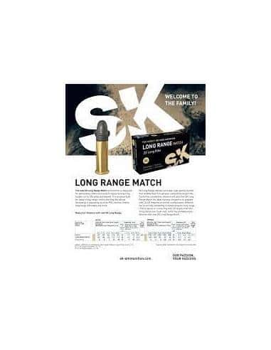 Cartucce SK Long Range Match calibro 22LR 50 colpi
