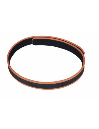 Cintura speed in nastro rinforzato bordatura di colore arancio, con velcro uncino interno altezza 40mm taglia ll