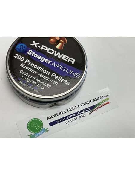 Pallini Pellet ramati Stoeger x-power calibro 5,5 quantità 200 pezzi
